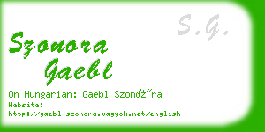 szonora gaebl business card